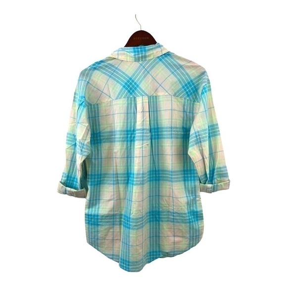 BP SUMMER PLAID SHIRT PINK- BLUE ADLEY PLAID XS - Picture 3 of 6